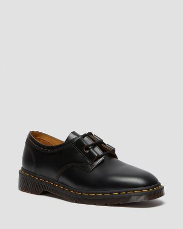 Black Men's Dr Martens 1461 Ghillie Leather Oxfords Shoes | CA 591ZUT